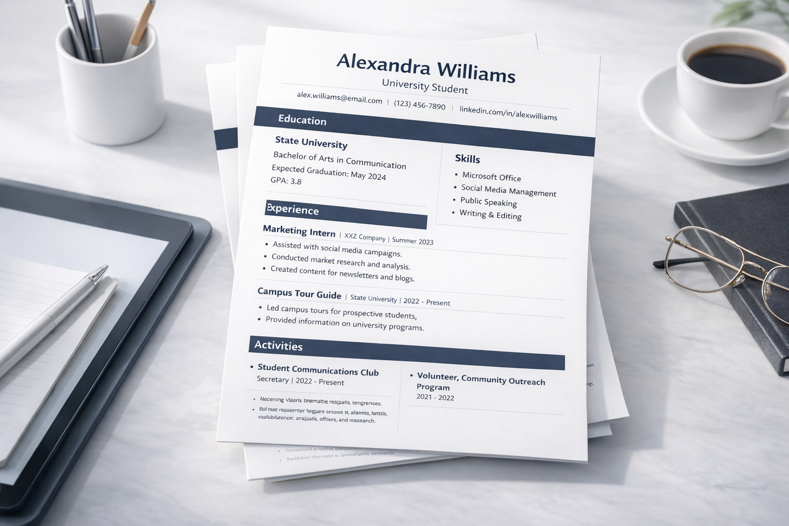 University Student Resume