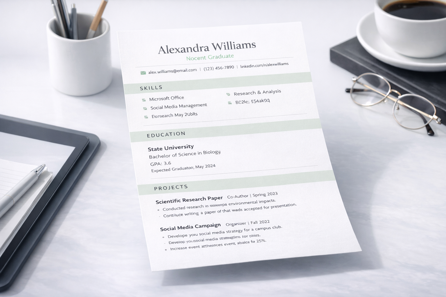 no experience resume template